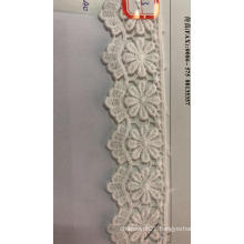 Eight Petal Wavy Flower Trims Cotton Embroider Fabric